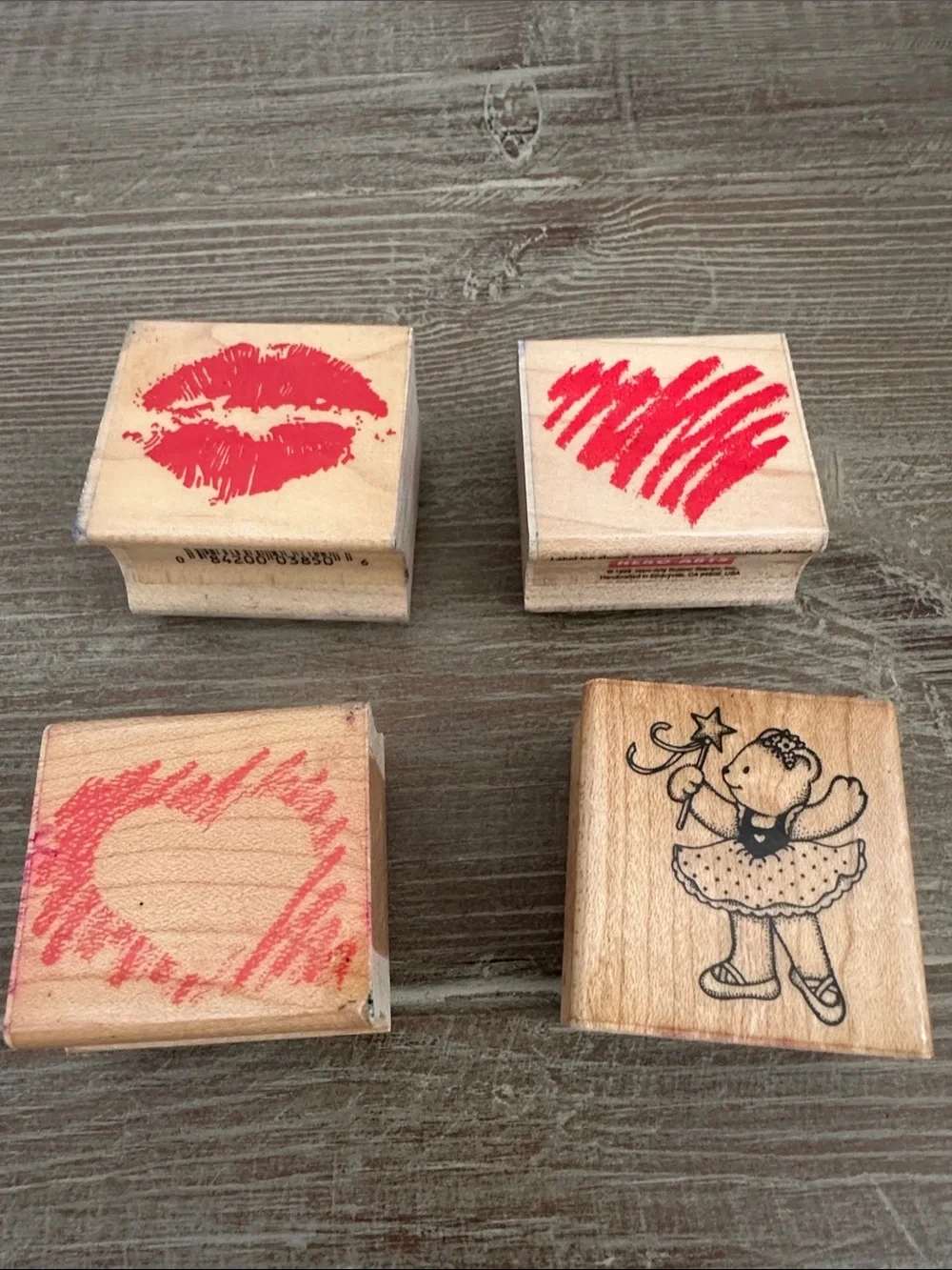 Assorted Kids Stamp Set in Pink, Red, Orange, Blue, Green, Purple